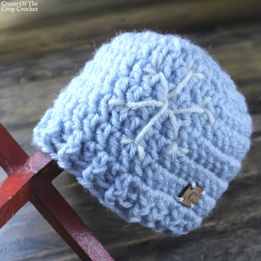 Snowflake Hat Crochet Pattern | Cream Of The Crop Crochet