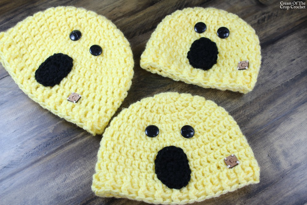 Surprised Face Emoji Hat Crochet Pattern | Cream Of The Crop Crochet