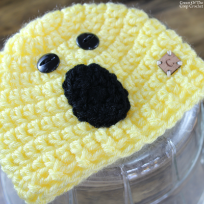 Surprised Face Emoji Hat Crochet Pattern