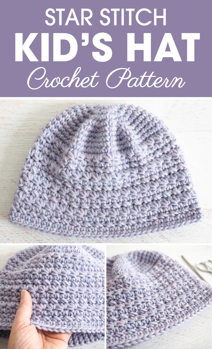 Kid's Star Stitch Crochet Hat Crochet Pattern