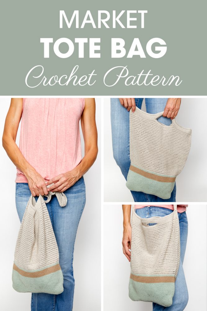 You’ll never forget to bring your reusable bag to the grocery store ever again when you make this market tote bag. #crochetbag #crochettote #crochetlove #crochetaddict #crochetpattern