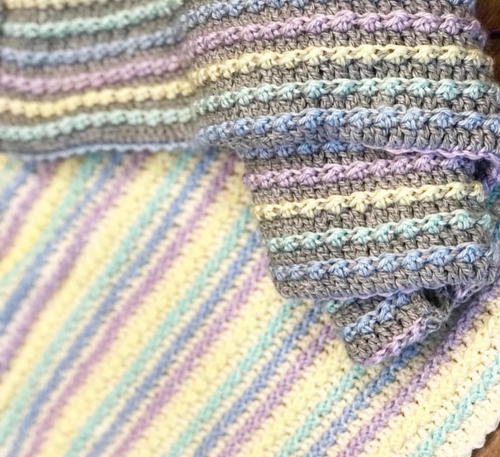 Pastel Striped Baby Blanket