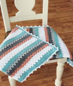 Quick and Simple Striped Baby Crochet Blanket