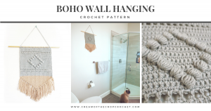 This Boho Wall Hanging is all about texture which is why it utilizes a variety of stitches. #crochetdecor #crochetpattern #crochetlove #crochetaddict