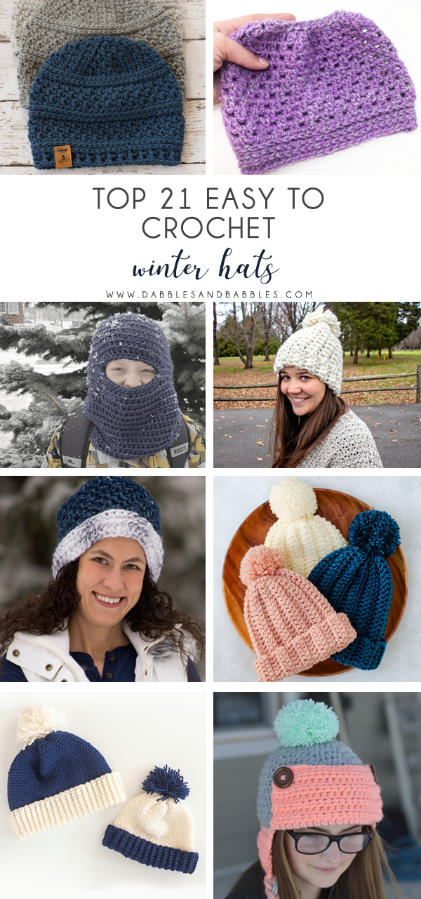 Top 21 Easy to Crochet Winter Hats