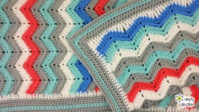 Rich Kids Chevron Blanket - These crochet blankets are so pretty and an adventure to make. Test out your stitch knowledge with these exciting afghan patterns. #ChevronCrochetBlanket #CrochetBlanket #CrochetPatterns