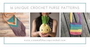 These free crochet purse patterns are full of creative, adventurous ideas. Switch up your look or gift a friend one of these new crochet bags. #CrochetPursePatterns #CrochetPatterns #FreeCrochetPatterns