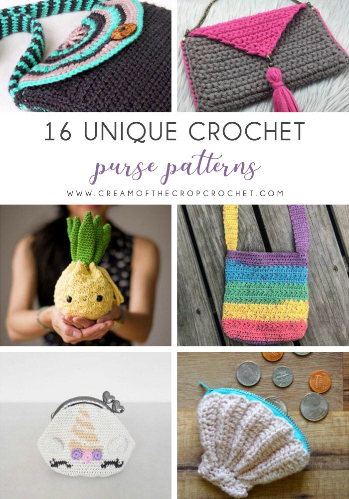 These free crochet purse patterns are full of creative, adventurous ideas. Switch up your look or gift a friend one of these new crochet bags. #CrochetPursePatterns #CrochetPatterns #FreeCrochetPatterns