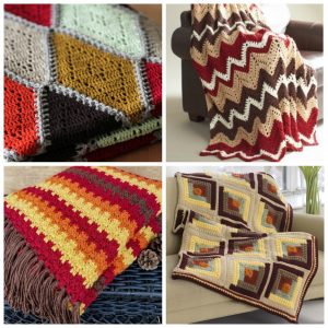 14 Fall-Inspired Free Crochet Blanket Patterns - We’re celebrating the arrival of Fall by putting together these Fall-inspired free crochet blanket patterns. #freecrochetblanketpatterns #crochetpatterns #fallcrochetblankets