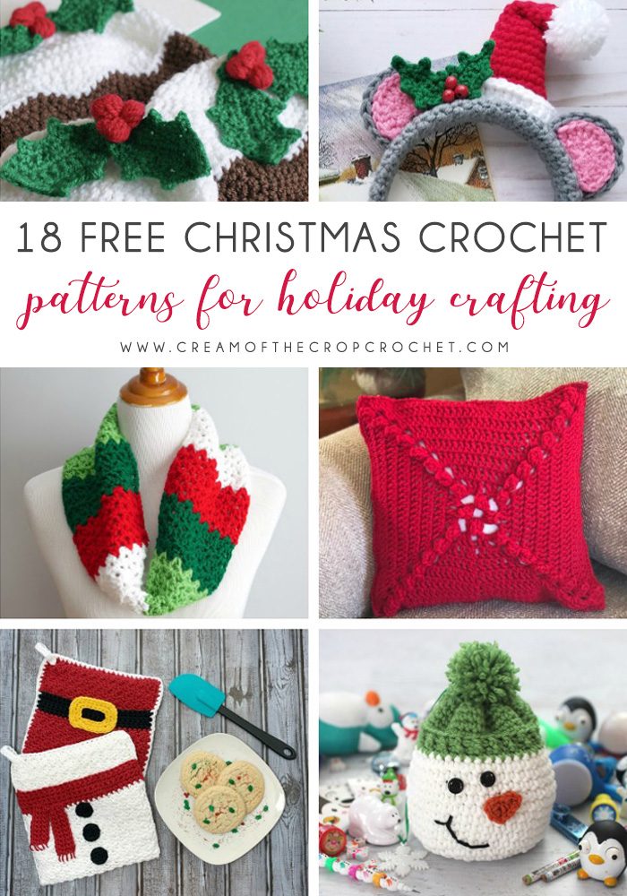 18 Free Christmas Crochet Patterns for Holiday Crafting - This list of free crochet patterns has some fun Christmas decorations that will deck your halls and bring jolly to your days! #crochetpatterns #christmascrochetpatterns #holidaycrochetpatterns