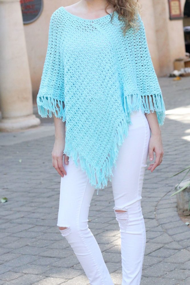 Garden Poncho - These free crochet poncho patterns may be used this winter, but many of the designs here can also work up to spring and even on a cool summer day! #freecrochetponchopatterns #crochetponcho #crochetpatterns