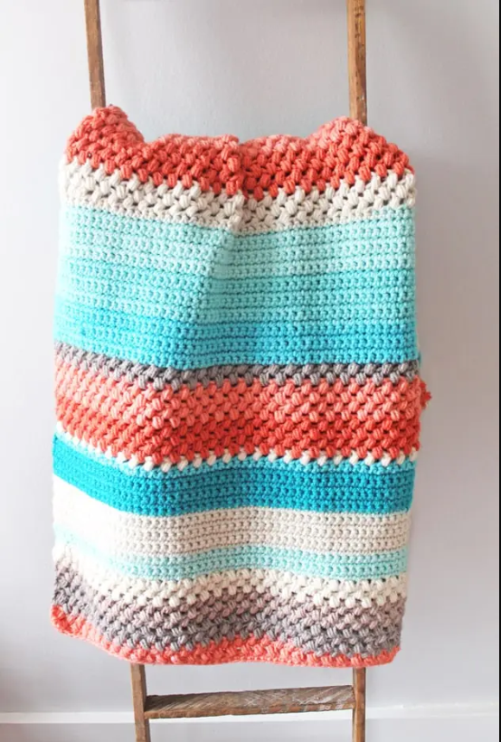 Bean Stitch Crochet Blanket Pattern