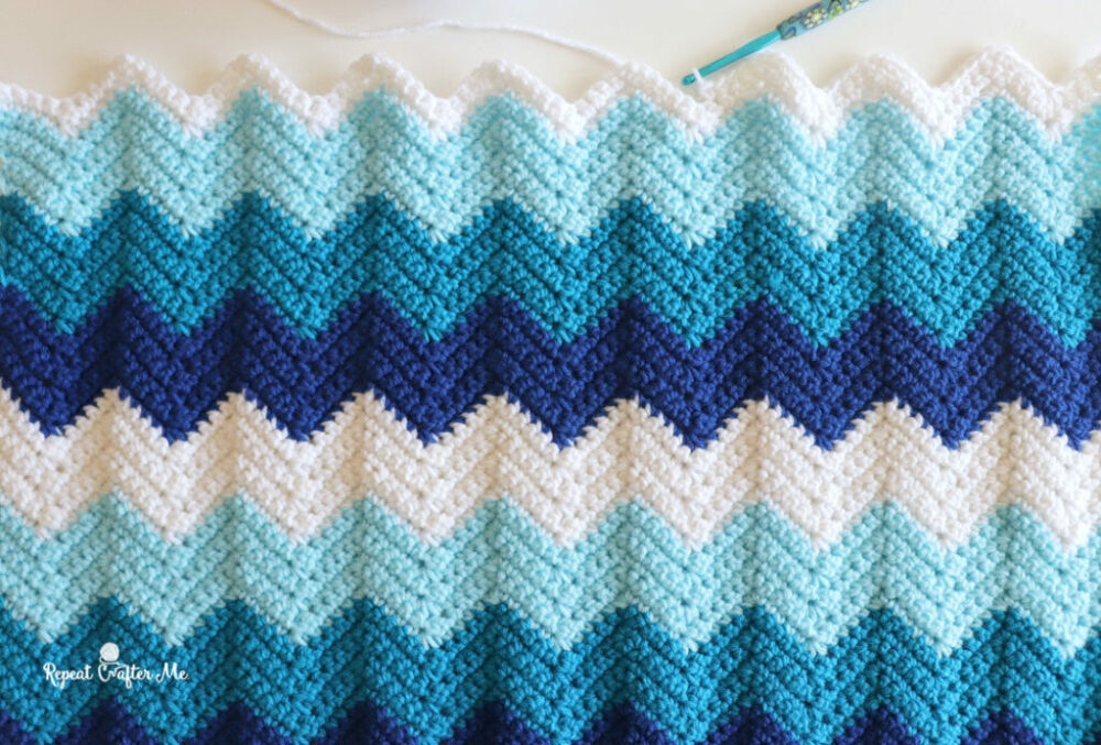 Easy Crochet Chevron Blanket Pattern