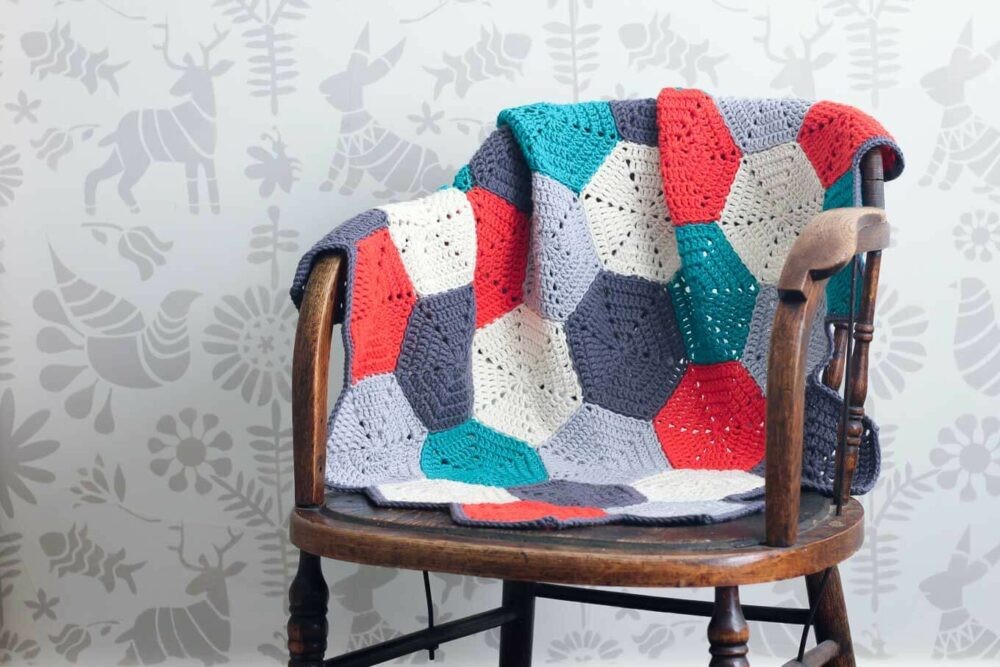 Happy Hexagons Crochet Afghan Pattern