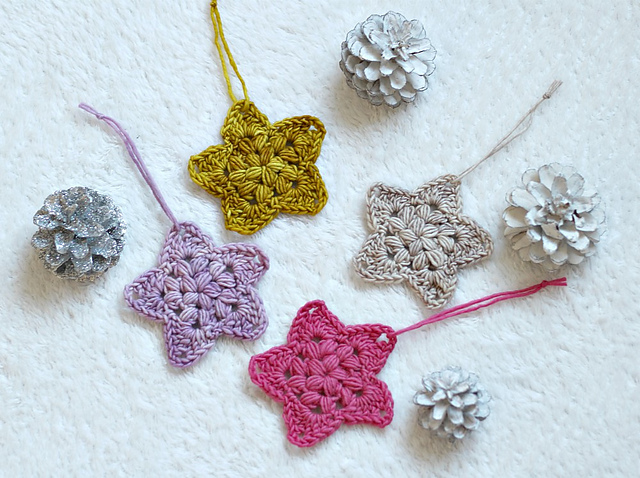 Christmas Star Crochet Ornaments