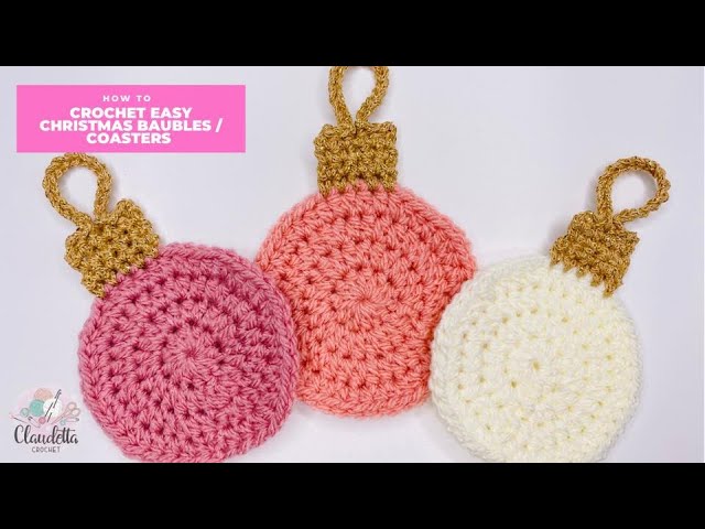 Easy Christmas Crochet Baubles