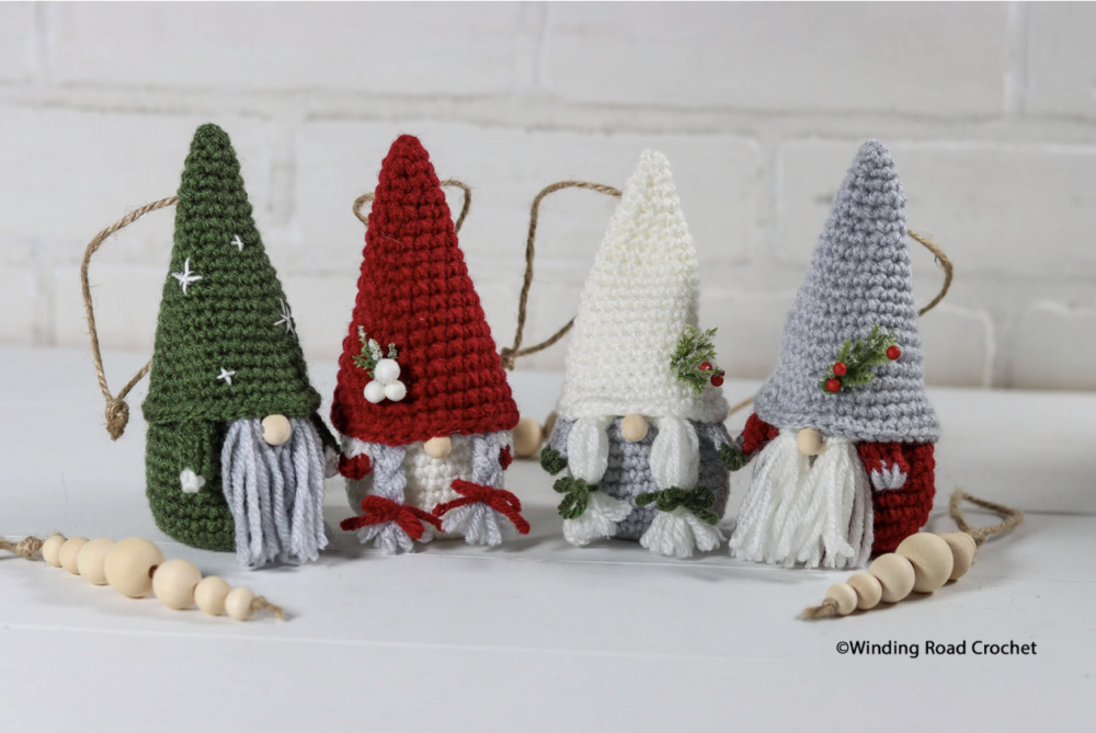 Easy Crochet Gnome Ornaments