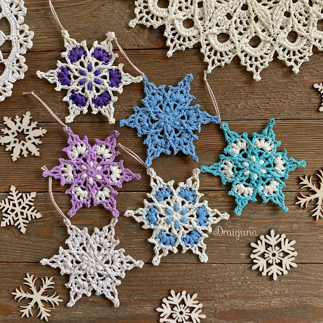 Frostarra Snowflake Crochet Ornaments