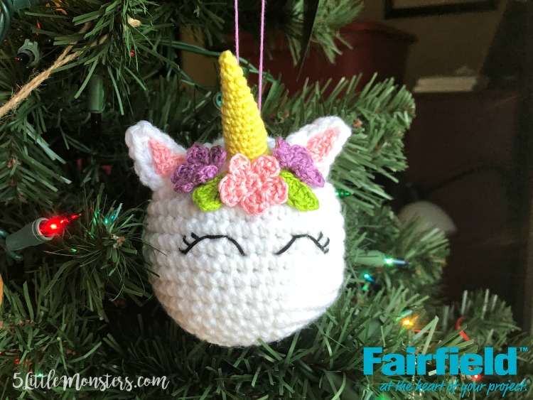 Crochet Unicorn Christmas Ornament 
