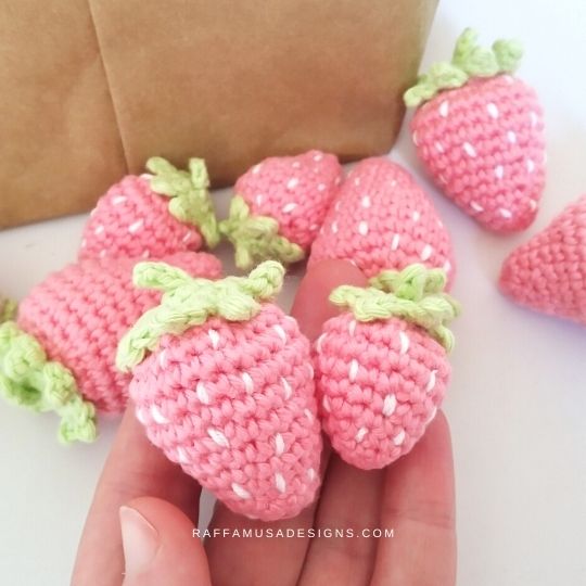 Crochet Amigurumi Strawberries 