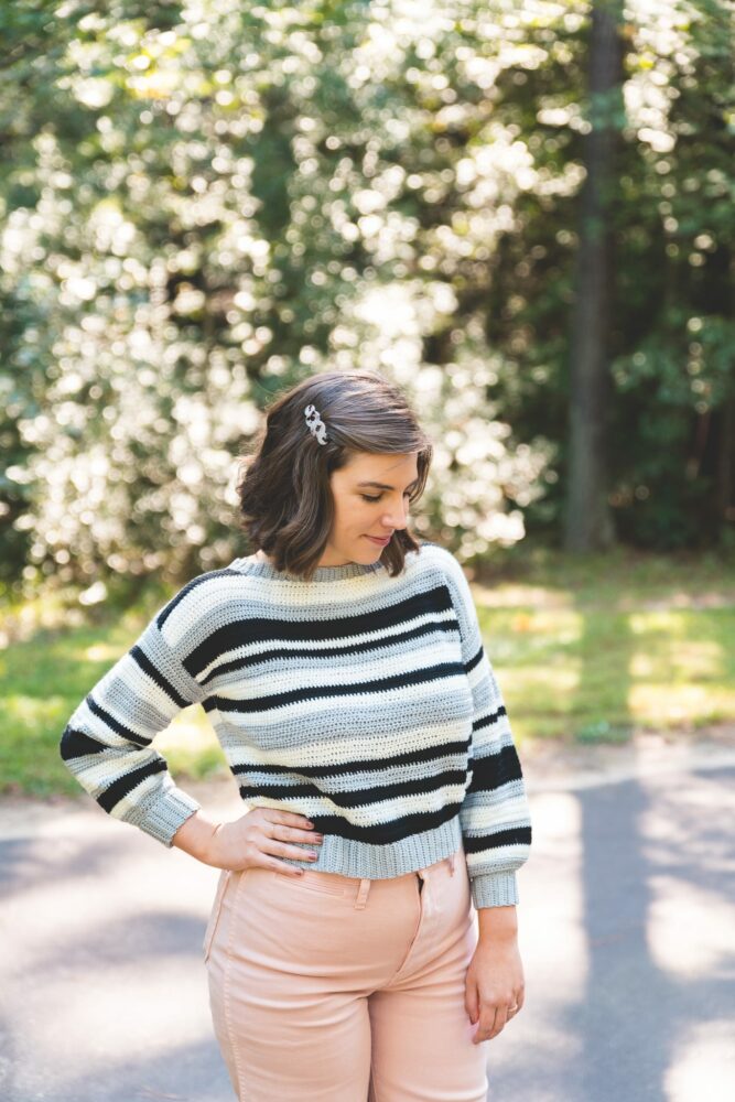 Crochet Monochrome Sweater