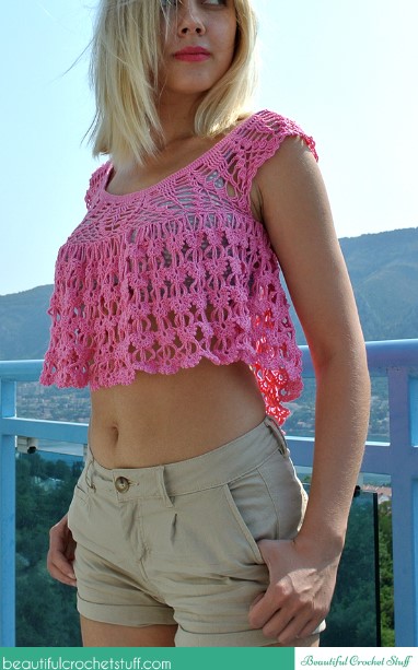 Mesh Crochet Summer Top