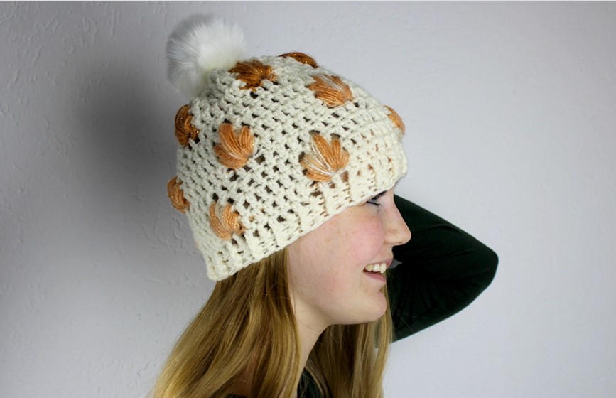 Leafly Autumn Crochet Hat