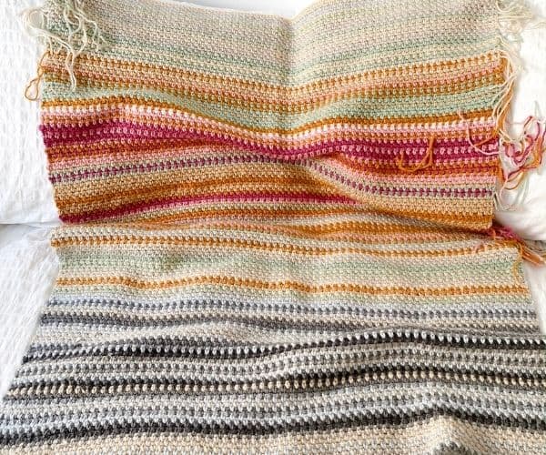 muted temperature crochet blanket