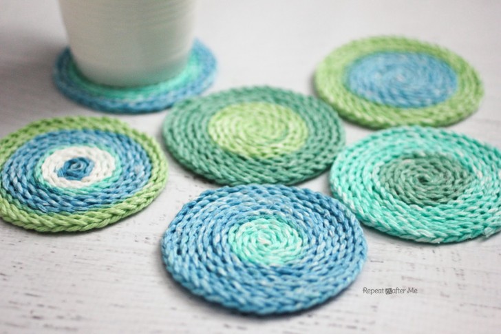 Chain Stitch Crochet Coasters