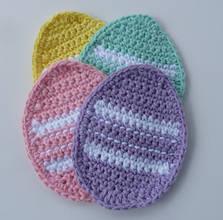 Easter Egg Crochet Coasters