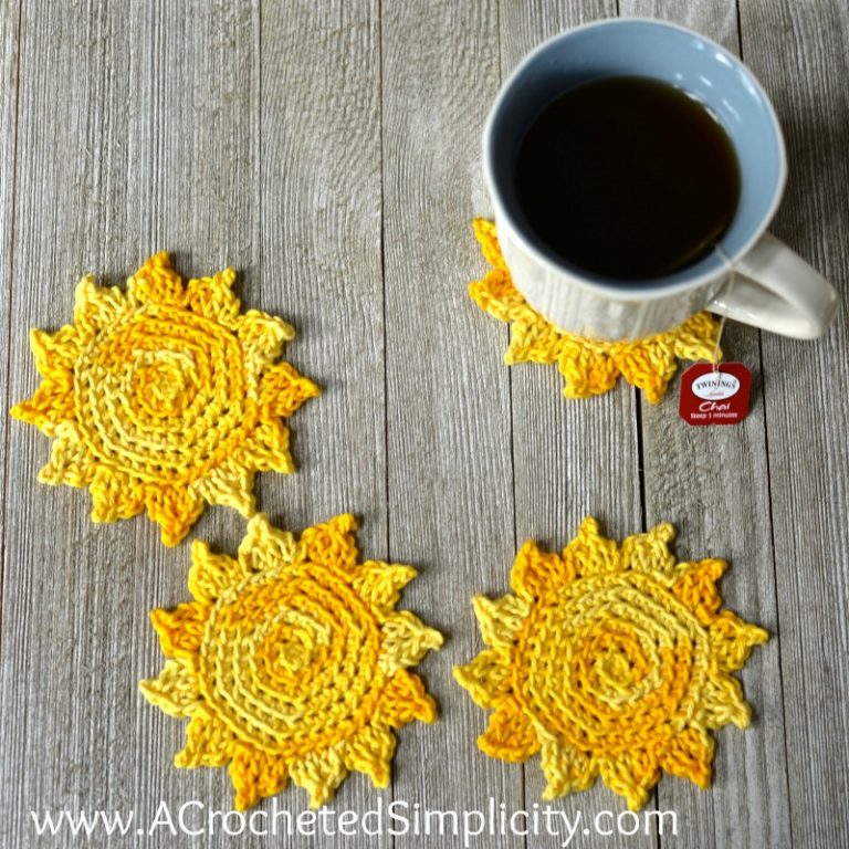 Sun’s Out Crochet Drink Coasters