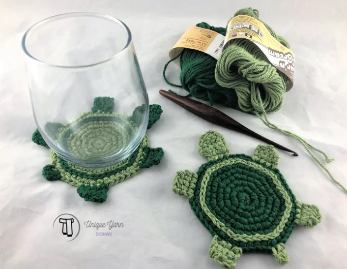 Turtle Crochet Coasters