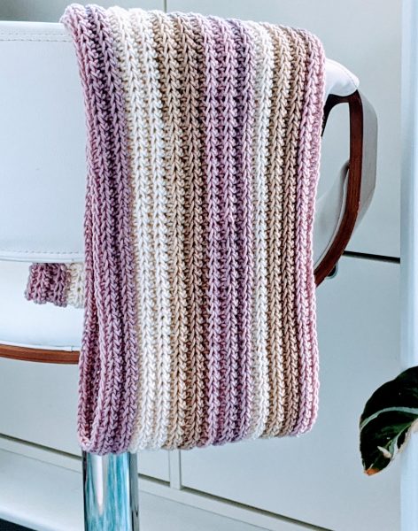 Crochet Knit-Look Infinity Scarf
