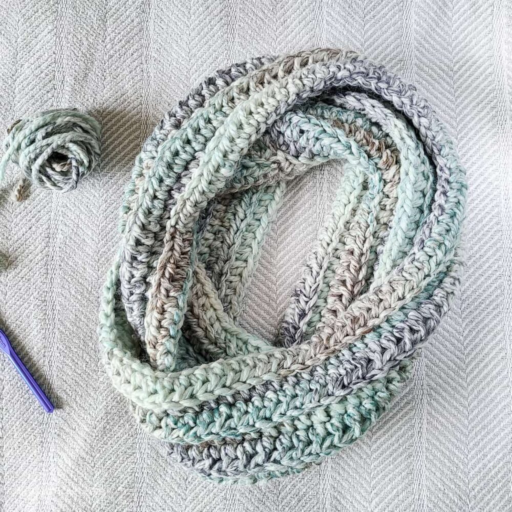 Half Double Crochet Infinity Scarf