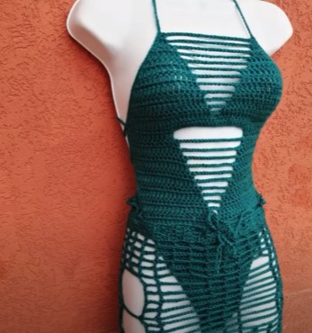 Cut-Out Crochet Monokini 