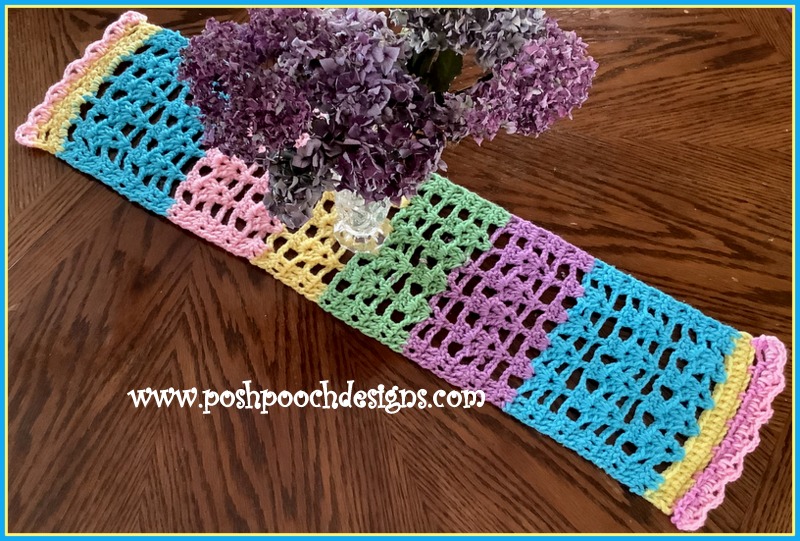 April Crochet Table Runner