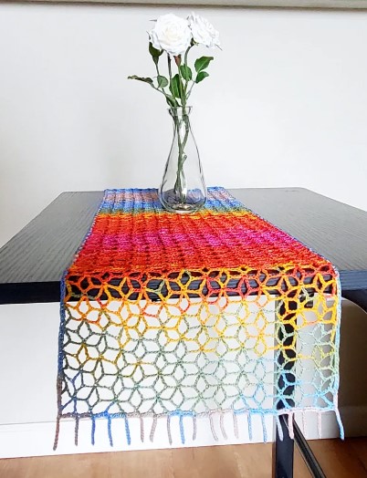 Floral Crochet Table Runner