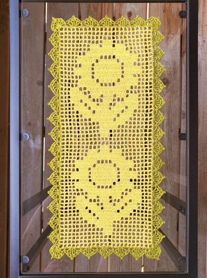 Crochet Sunflower Table Runner