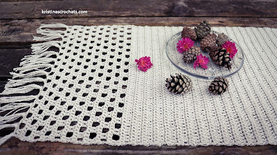 Simple Crochet Table Runner with Fringe