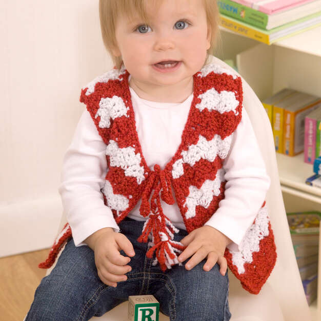 Crochet Baby Candy Stripe Vest 