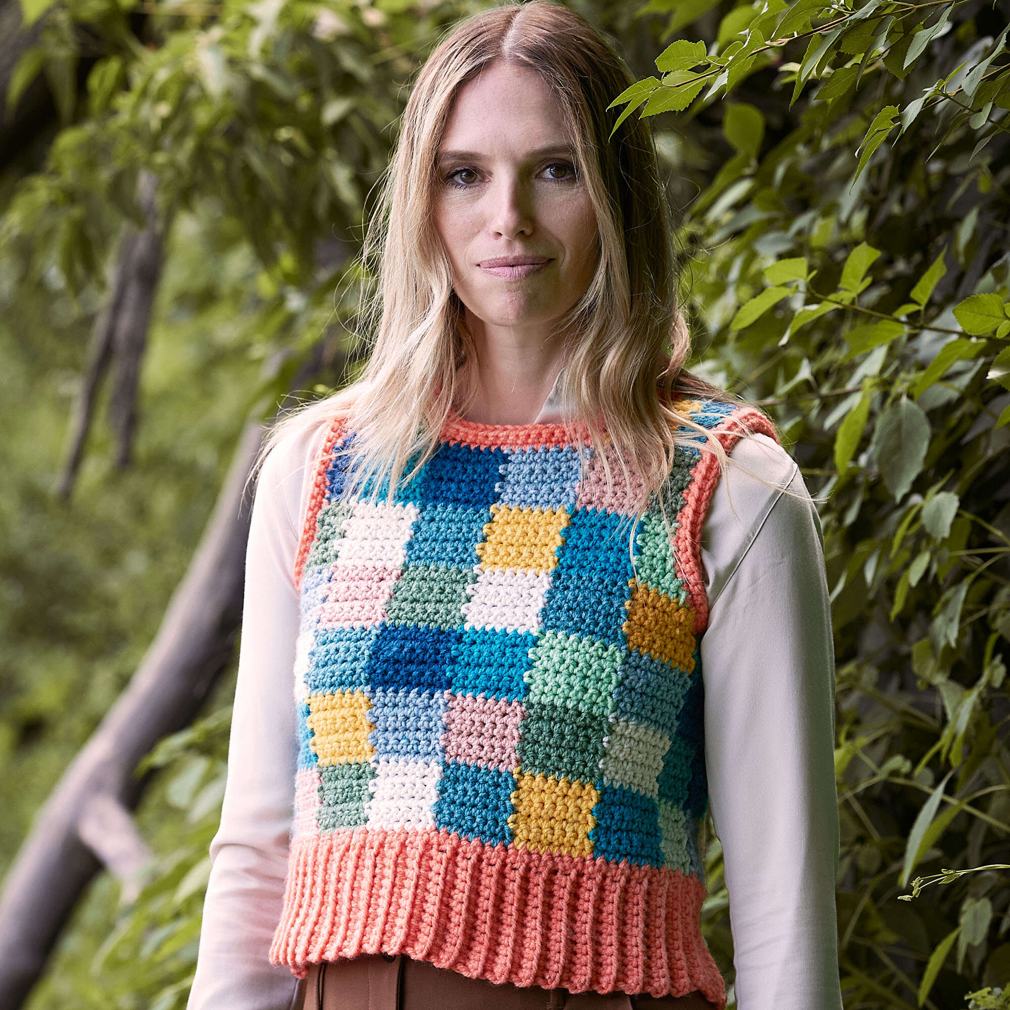 Color Block Party Crochet Vest