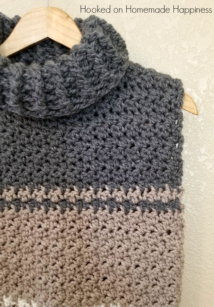 Crochet Cowl Sweater Vest 