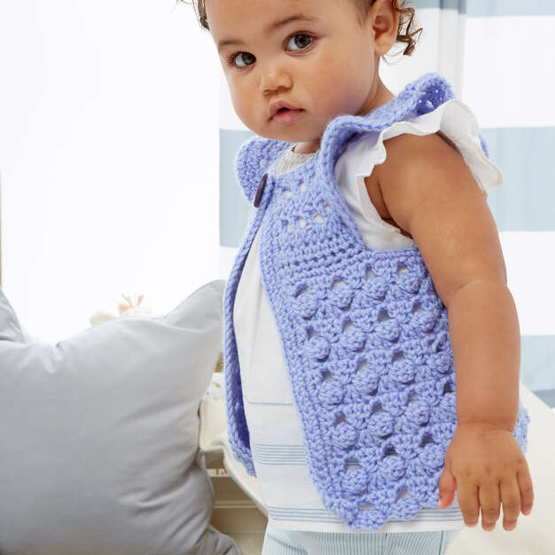 Crochet Flutter Bye Baby Vest 