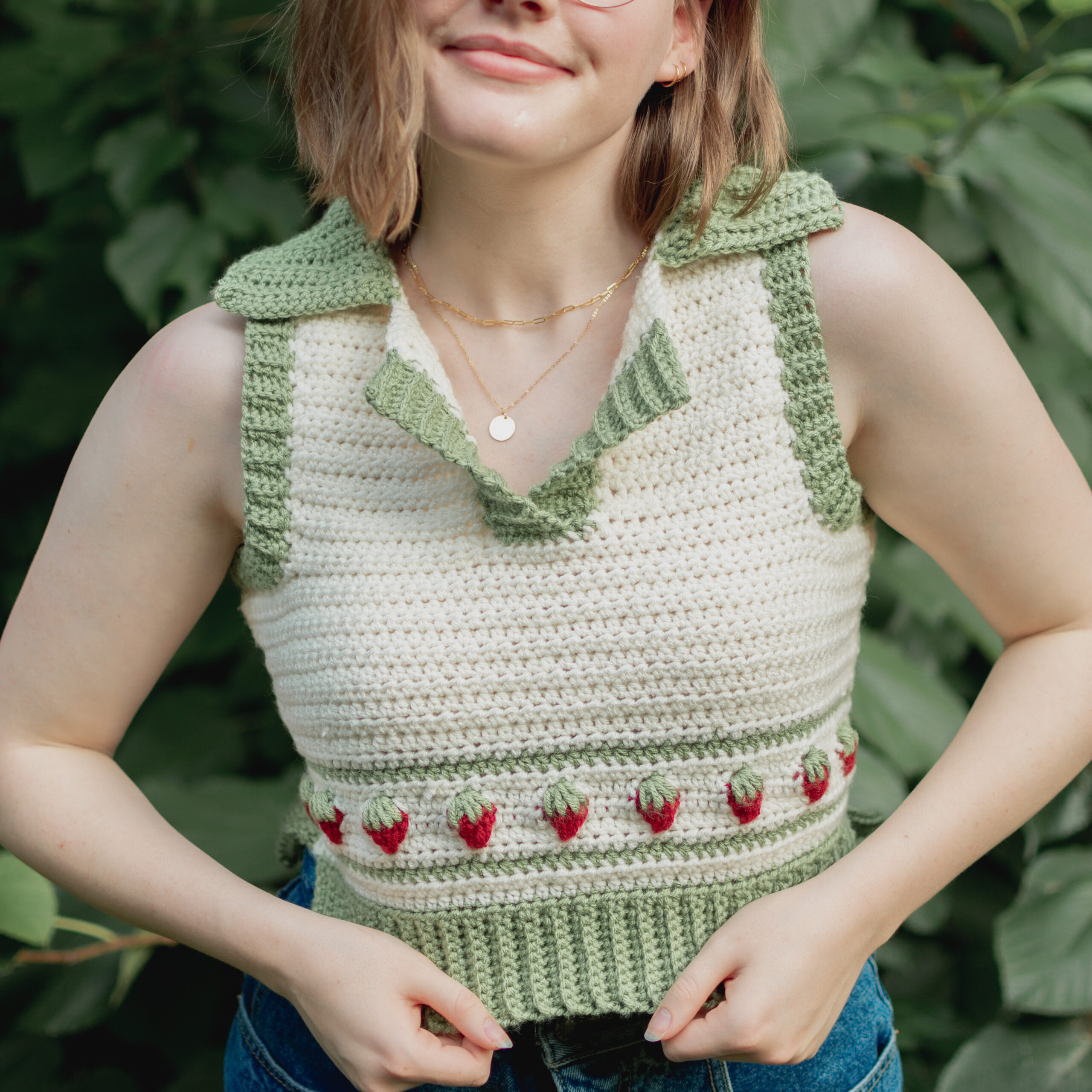 Crochet Strawberry Fields Sweater Vest